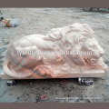 marble sleeping lion statue